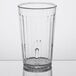 A clear GET SAN plastic tumbler with a straw.