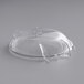 An Avantco clear plastic hinged lid for potato peelers.