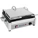 A Eurodib stainless steel Panini grill with a lid and handle.