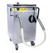 A VITO fryer oil filtration machine with hoses on wheels.