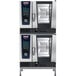 A Rational Double Deck full-size electric combi oven with stand.