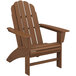 a brown chair with armrests
