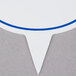 A white and blue oval Ketchum Manufacturing deli sign spear with a blue border.