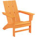 An orange POLYWOOD modern Adirondack chair with armrests.