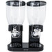 Zevro KCH-06121 Black Double Canister Dry Food Dispenser