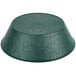 A green plastic round basket with a lid.