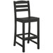 a black chair with a white background