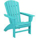 A POLYWOOD Aruba adirondack chair with armrests.