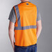 a person wearing a reflective vest