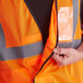 a person wearing a reflective vest