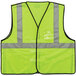 A lime yellow Ergodyne safety vest with reflective stripes and tape.