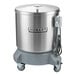 A stainless steel electric salad dryer with a 20-gallon capacity and caster wheels, branded Hobart.