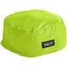 a lime green bean bag