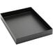 An American Metalcraft black rectangular metal market tray with handles.