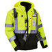 A yellow Ergodyne hi-vis jacket with reflective tape.