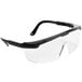 Cordova safety glasses with a black frame and clear lenses.