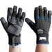 A pair of small Ergodyne ProFlex thermal work gloves with blue and black accents.