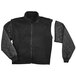 A lime green and black Ergodyne bomber jacket with a zipper and sleeves.