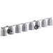 A ServIt suspension bar with 8 silver heat lamps.