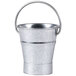 An American Metalcraft mini galvanized metal pail with a handle.