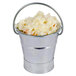 An American Metalcraft mini galvanized pail filled with coleslaw.