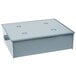 A white metal box with a lid and holes on top - Watts WD-35-L Low Profile Grease Trap