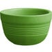 a green bowl with a white background