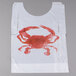 A plastic bag with a white crab on it.