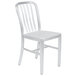 American Tables & Seating 57 Armless Slat Back Aluminum Chair