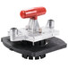 A red Vollrath Redco Wedge T-Pack with black sections.