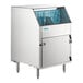 A stainless steel underbar glass washer with a carousel design and front access door.