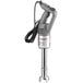 A silver Robot Coupe immersion blender with a black cord.