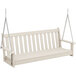 a white bench with a white background