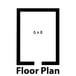 The floor plan for a room with a square and a rectangle inside of a black rectangular Norlake Kold Locker box with white text.