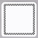 A square white deli tag with black checkered border and lines.