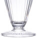 A clear plastic ice cream cup with a base and thin rim.