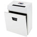 A white shredder with a black drawer.