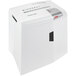 A white HSM ShredStar X6pro shredder with buttons.
