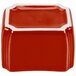 A red and white square Fiesta sugar caddy.