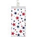 A white package with red and blue stars and a red star and blue star.