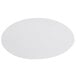 A white circle board lid for a 10" round foil take out pan.