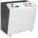 A large white and black HSM Powerline hard drive and back up media shredder.