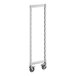 A white rectangular Camshelving® Premium mobile post kit with wheels.