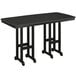 A black POLYWOOD bar height table with legs.