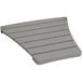 A grey POLYWOOD dining table with curved edges.