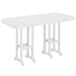 a white table with legs