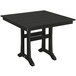 A black POLYWOOD square table with legs.