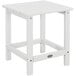 a white stool with a square top
