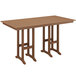 a brown table with legs