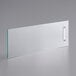 An Avantco glass door with a white handle.